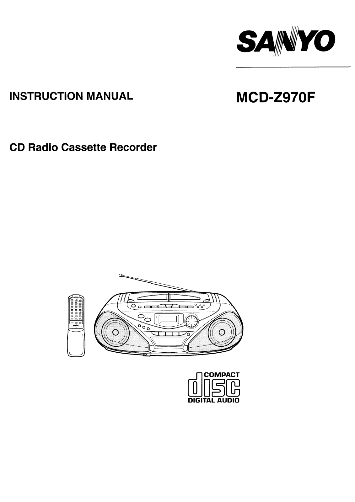 Sanyo MCD-Z970F Instruction Manual