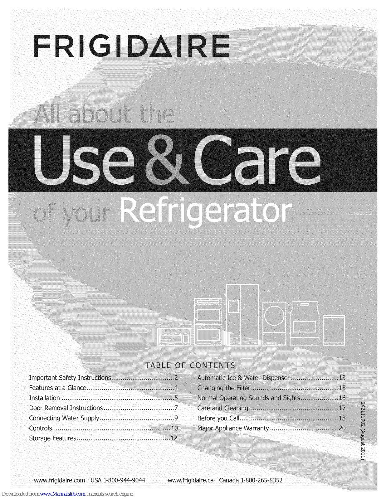 Frigidaire FGHC2345LF4, FGHS2332LE4, FGUS2632LP2, FGUS2642LF2, FGHS2332LP4 Use & Care Manual