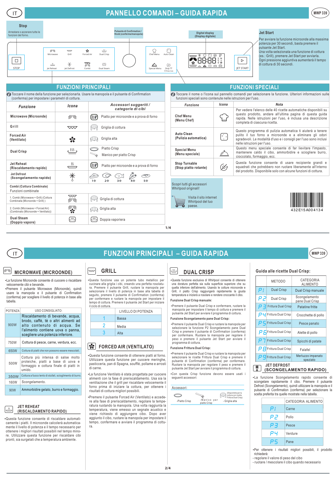 Whirlpool MWP 339 SB User guide - ManualMachine.com