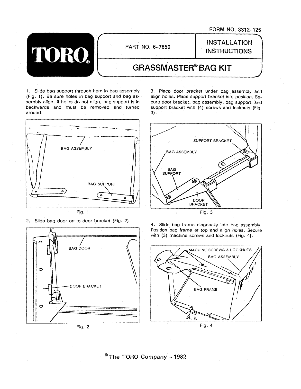 Toro 6-7859 Installation Instructions