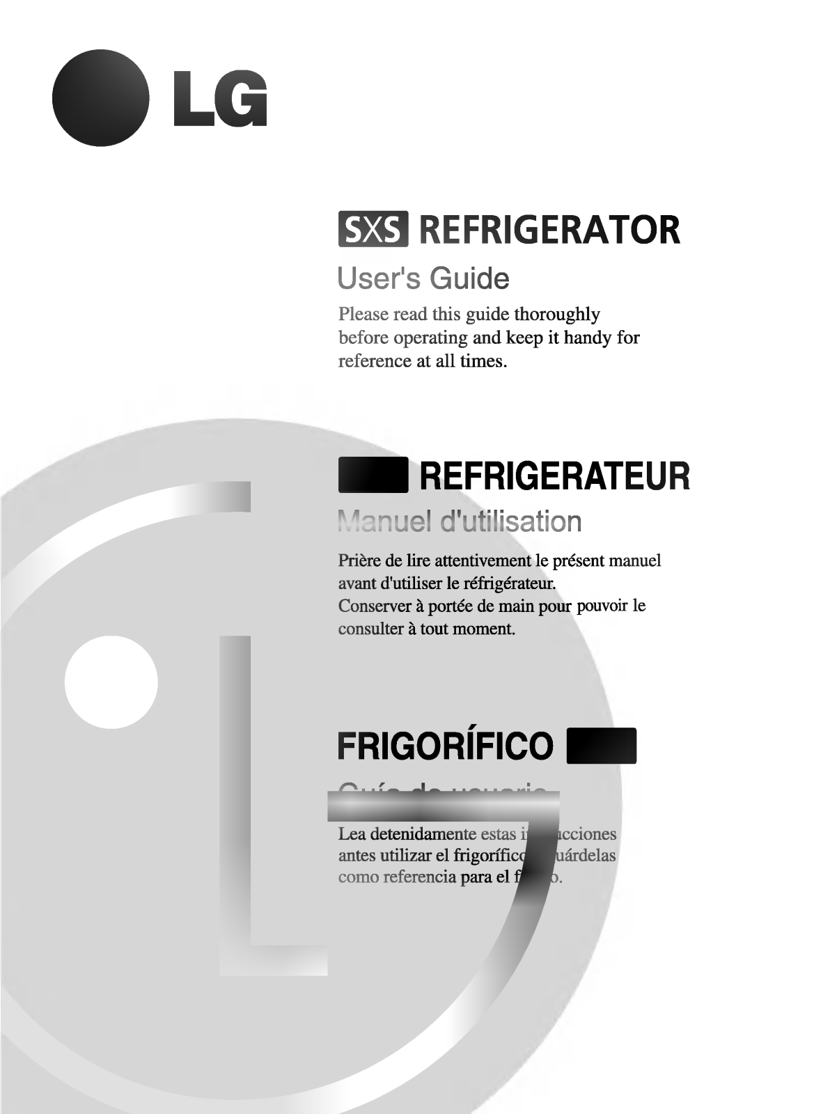 LG GR-P207DTU Owner's Manual