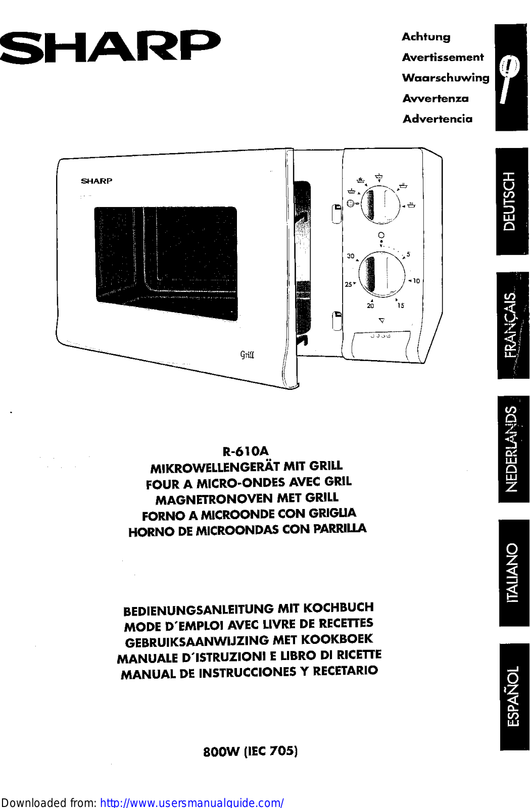 SHARP R-610A User Manual