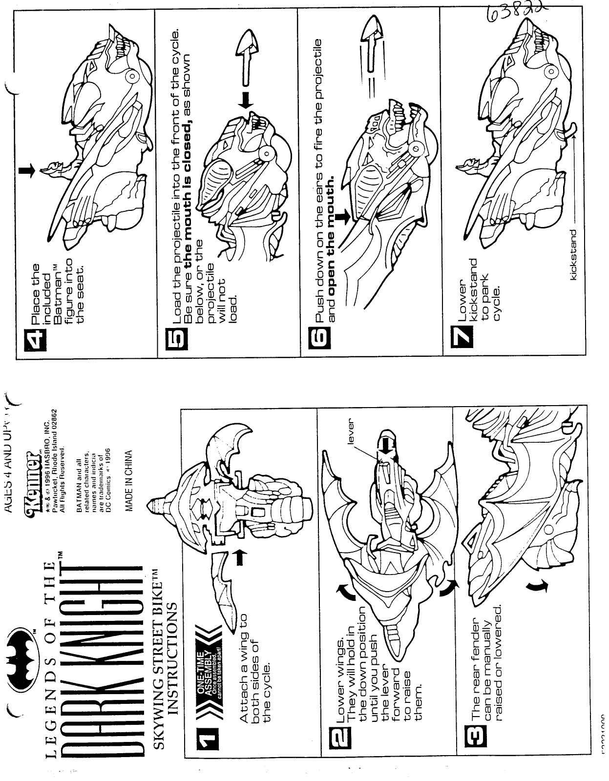 HASBRO Batman Legends of Dark Night Skywing Street Bike User Manual