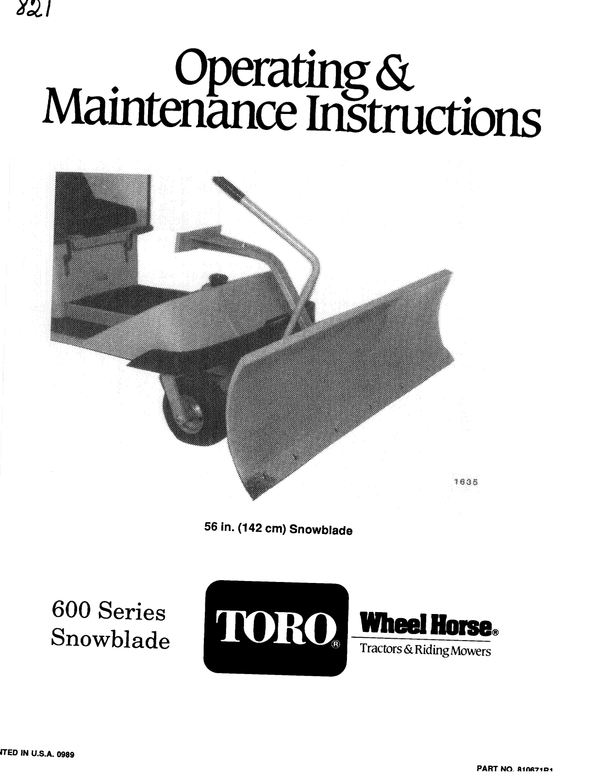 Toro 16-56BY01 Operator's Manual