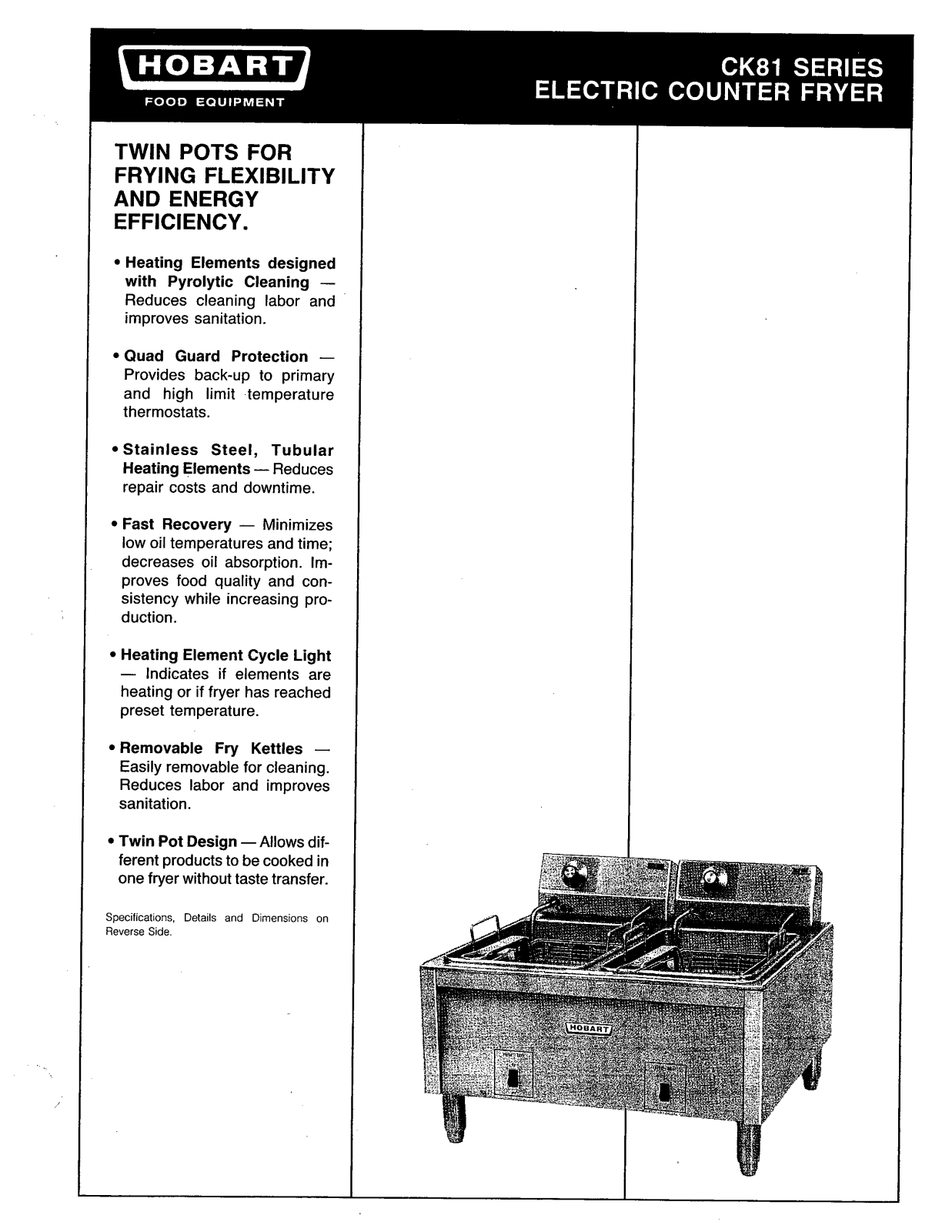 Hobart CK811 User Manual