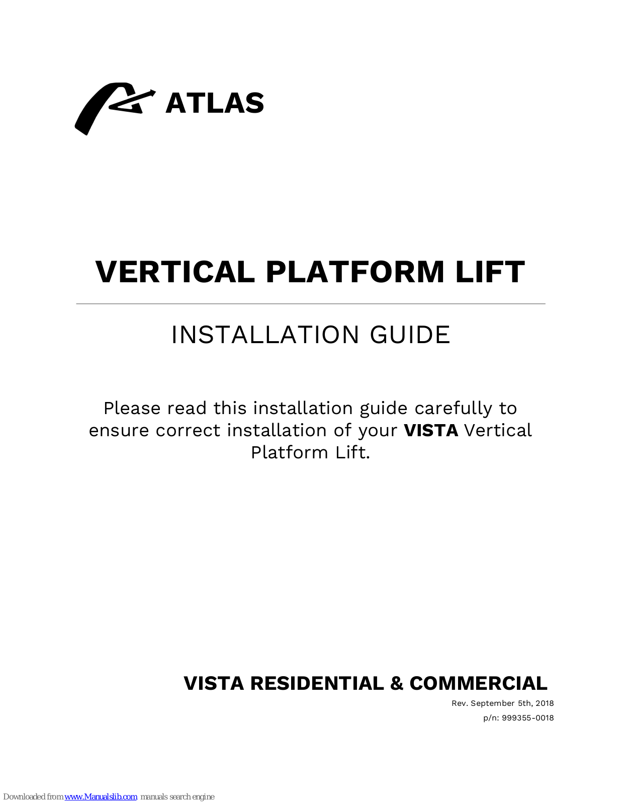 Atlas VISTA Installation Manual