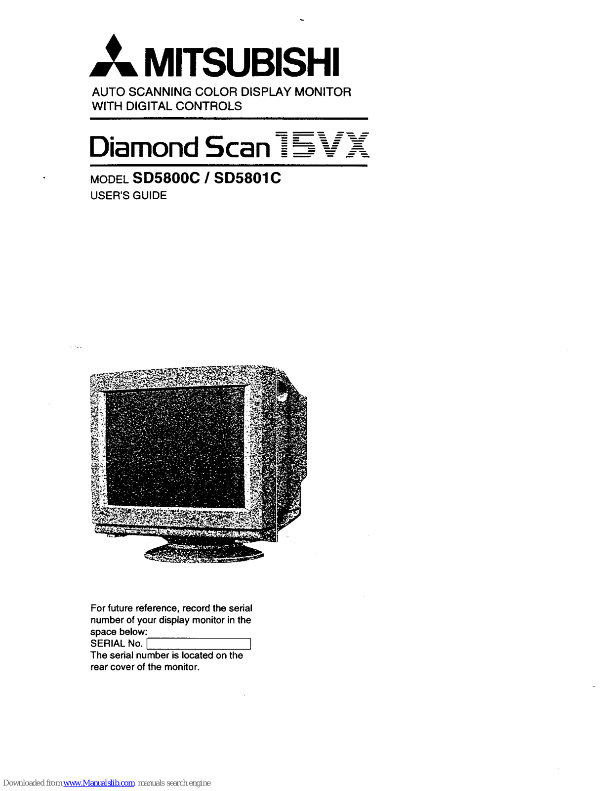 Mitsubishi SD5800C, SD5801C User Manual