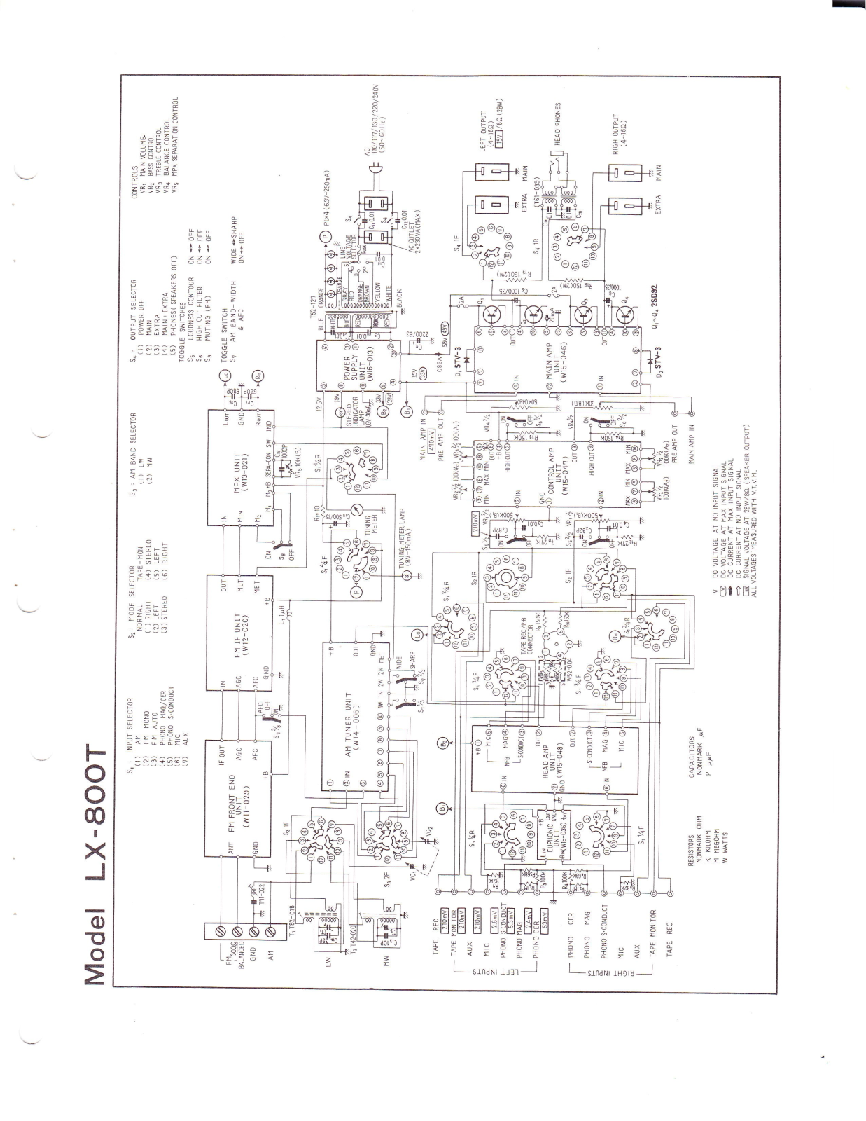 Pioneer LX-800-T Schematic