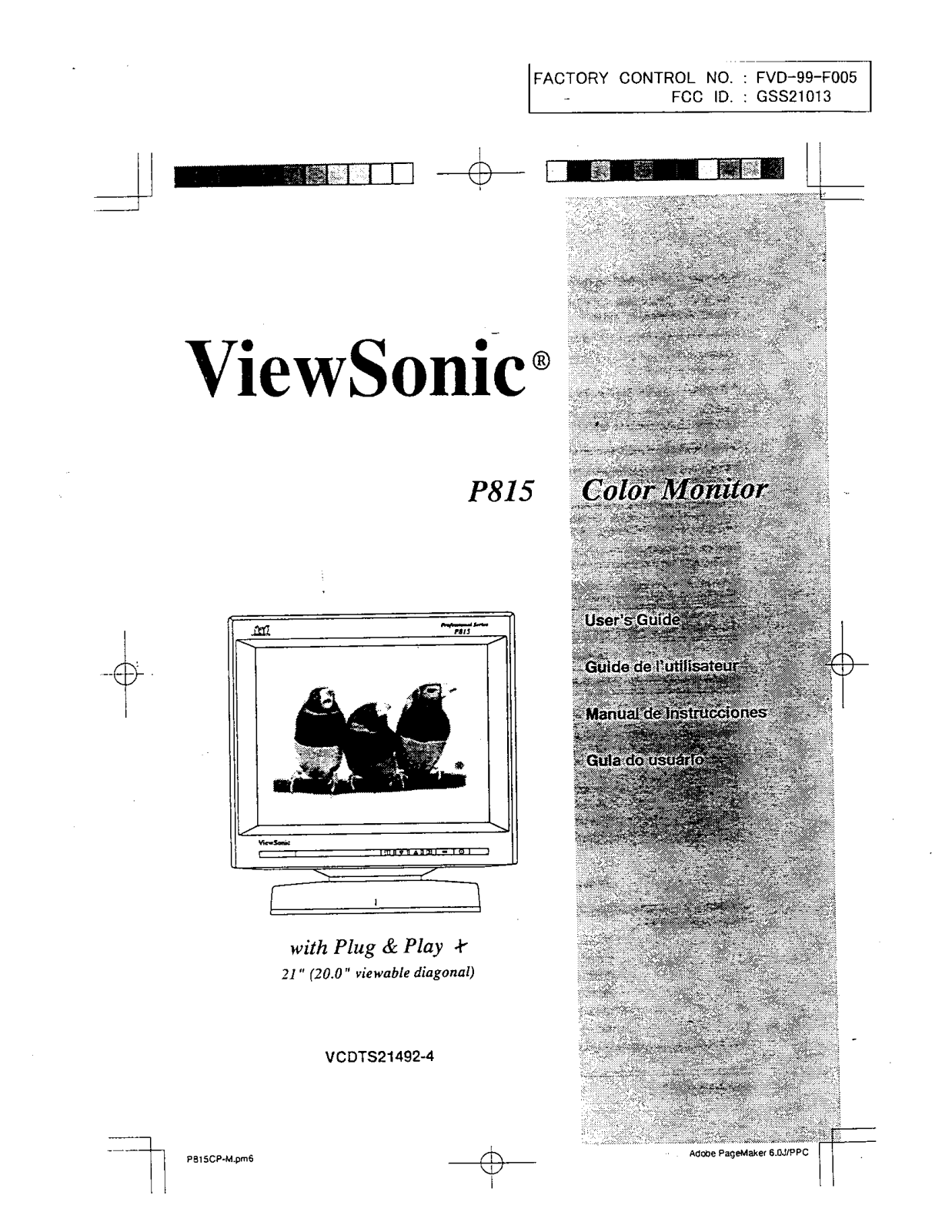 ViewSonic 21013 Users Manual