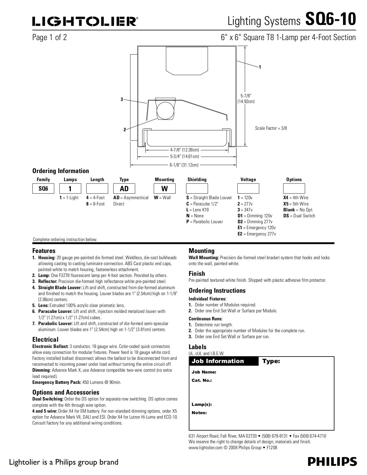 Lightolier SQ6-10 User Manual