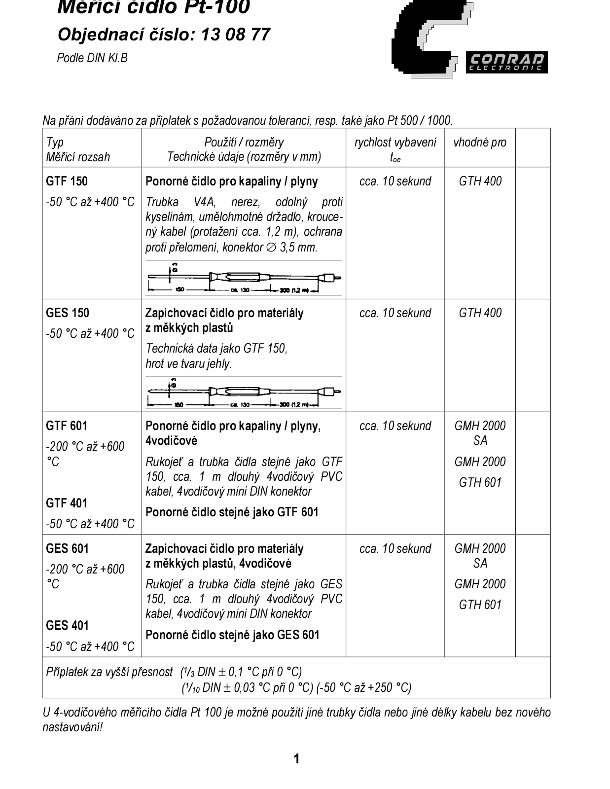 Greisinger PT100 User guide