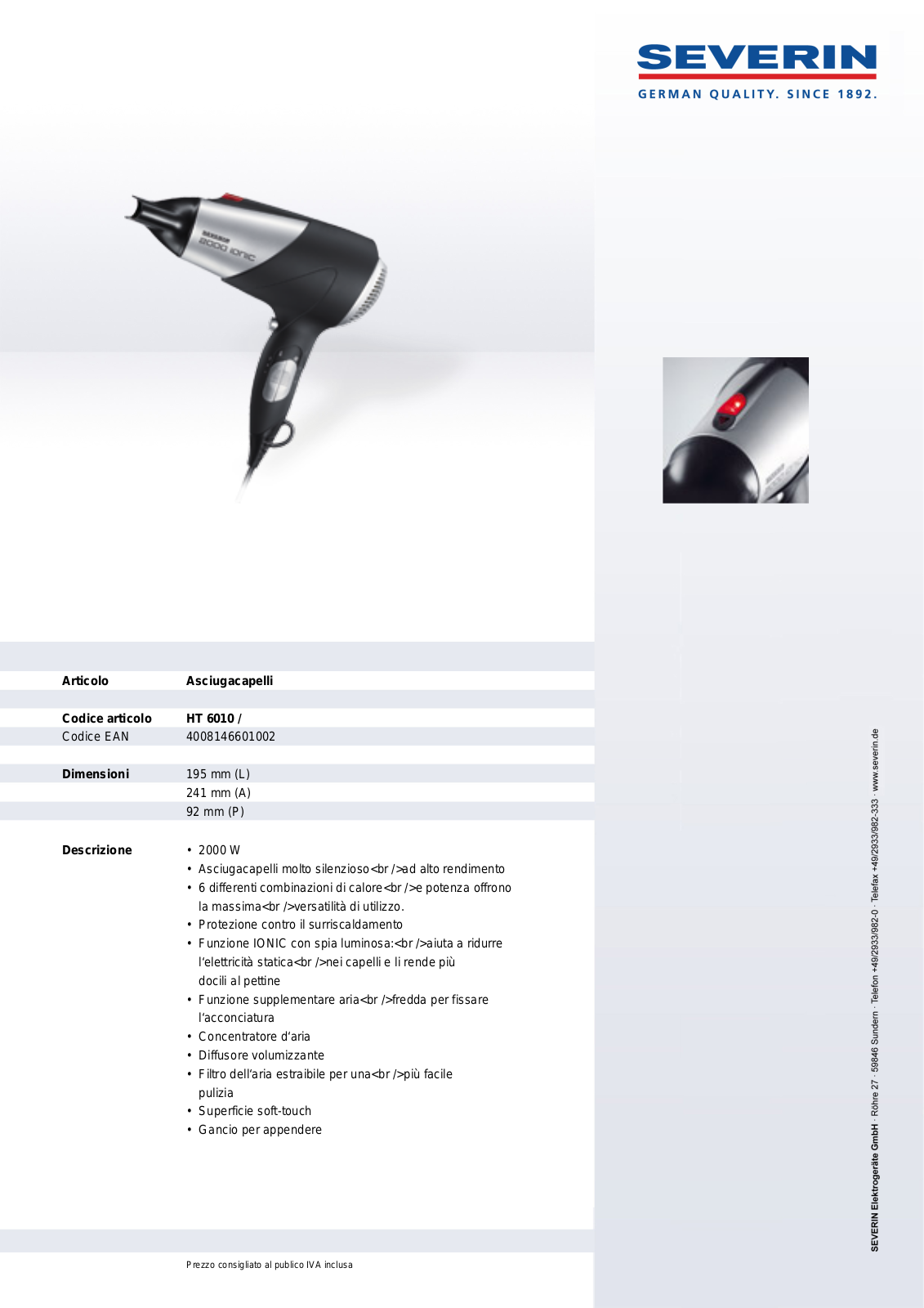 Severin HT 6010 User Manual