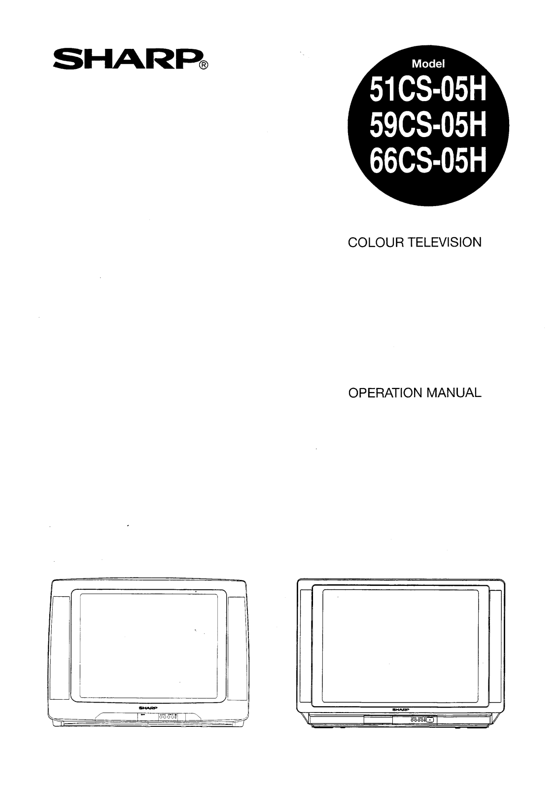 Sharp 66CS05H, 51CS05H, 59CS-05H User Manual