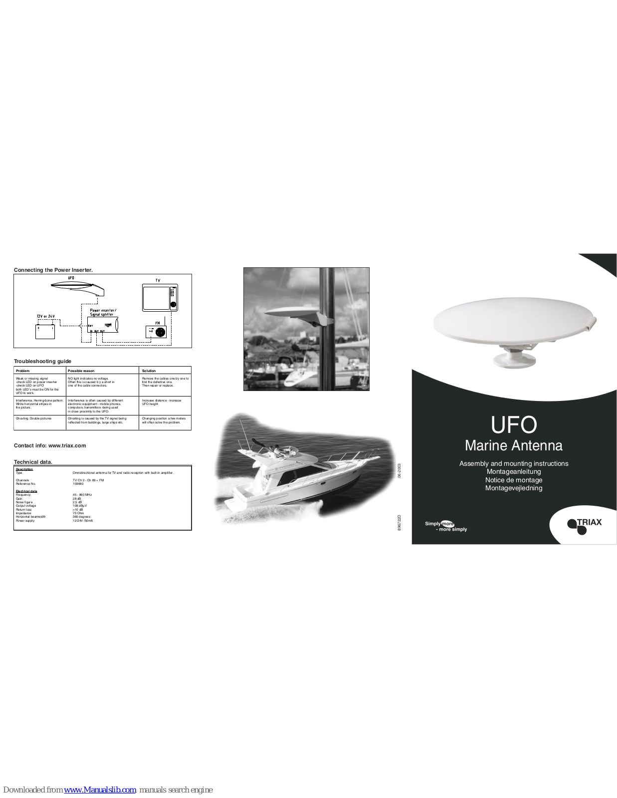 Triax UFO Assembly And Mounting Instructions