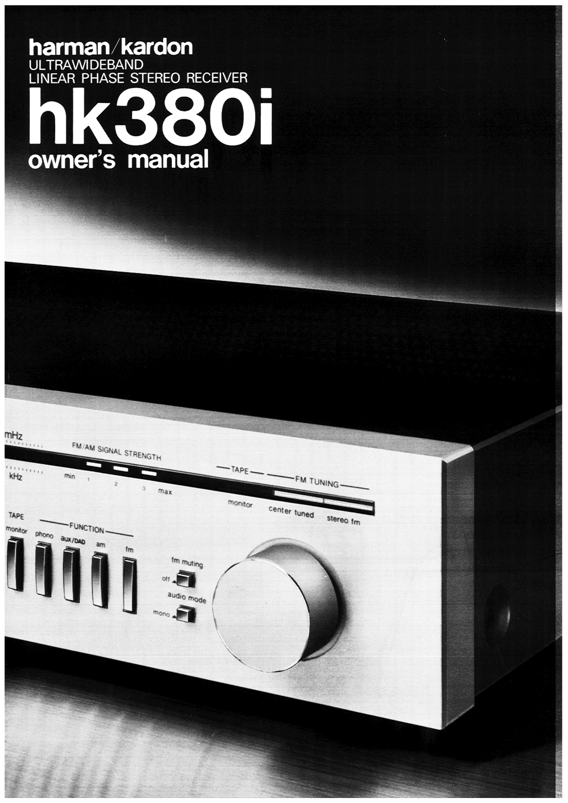 Harman kardon HK380I User Manual