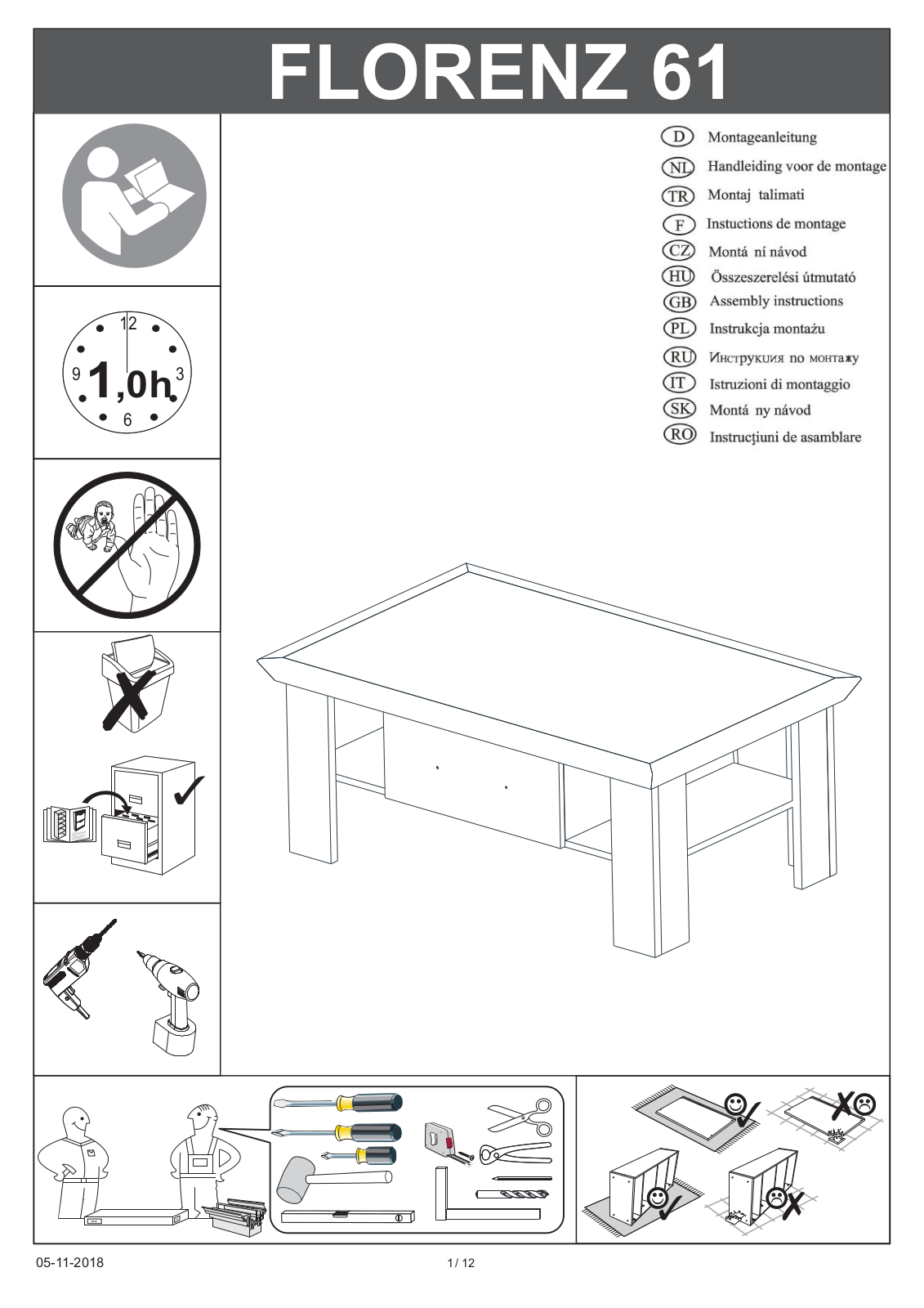 Home affaire Florenz 61 Assembly instructions