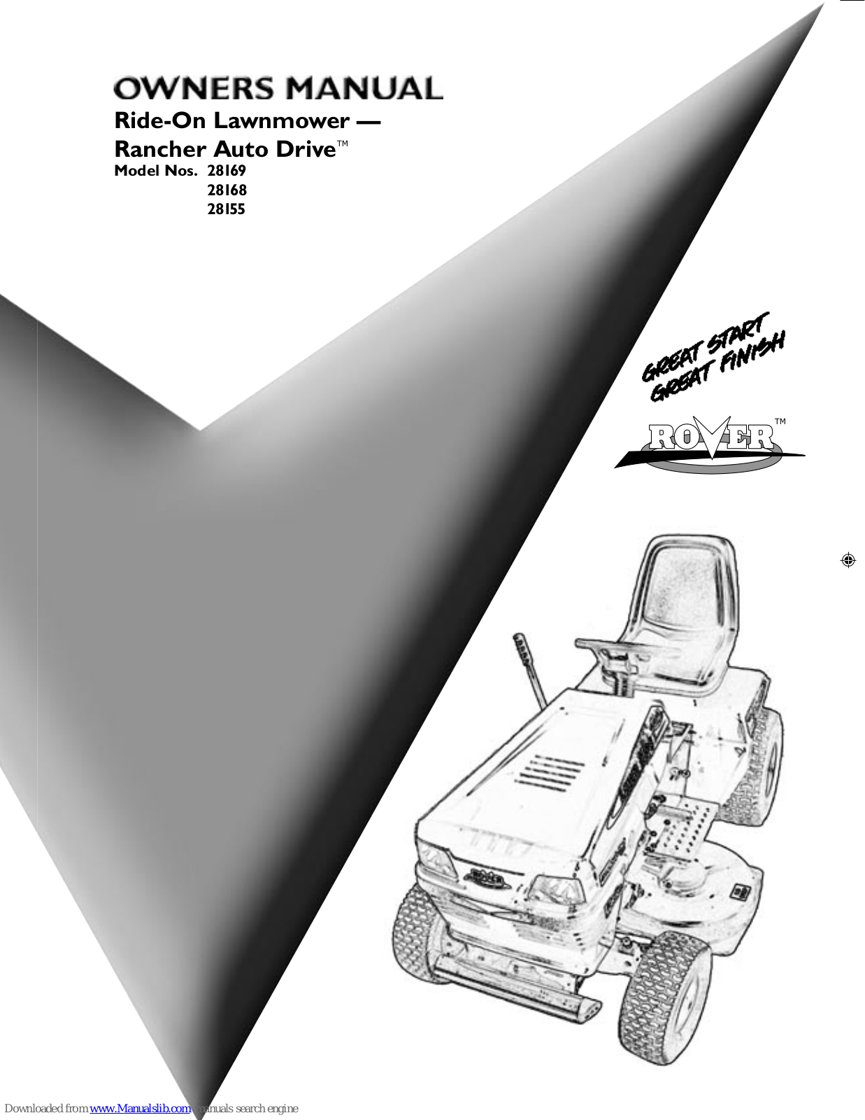 Rover Rancher 28168, Rancher 28155, Rancher 28169 Owner's Manual