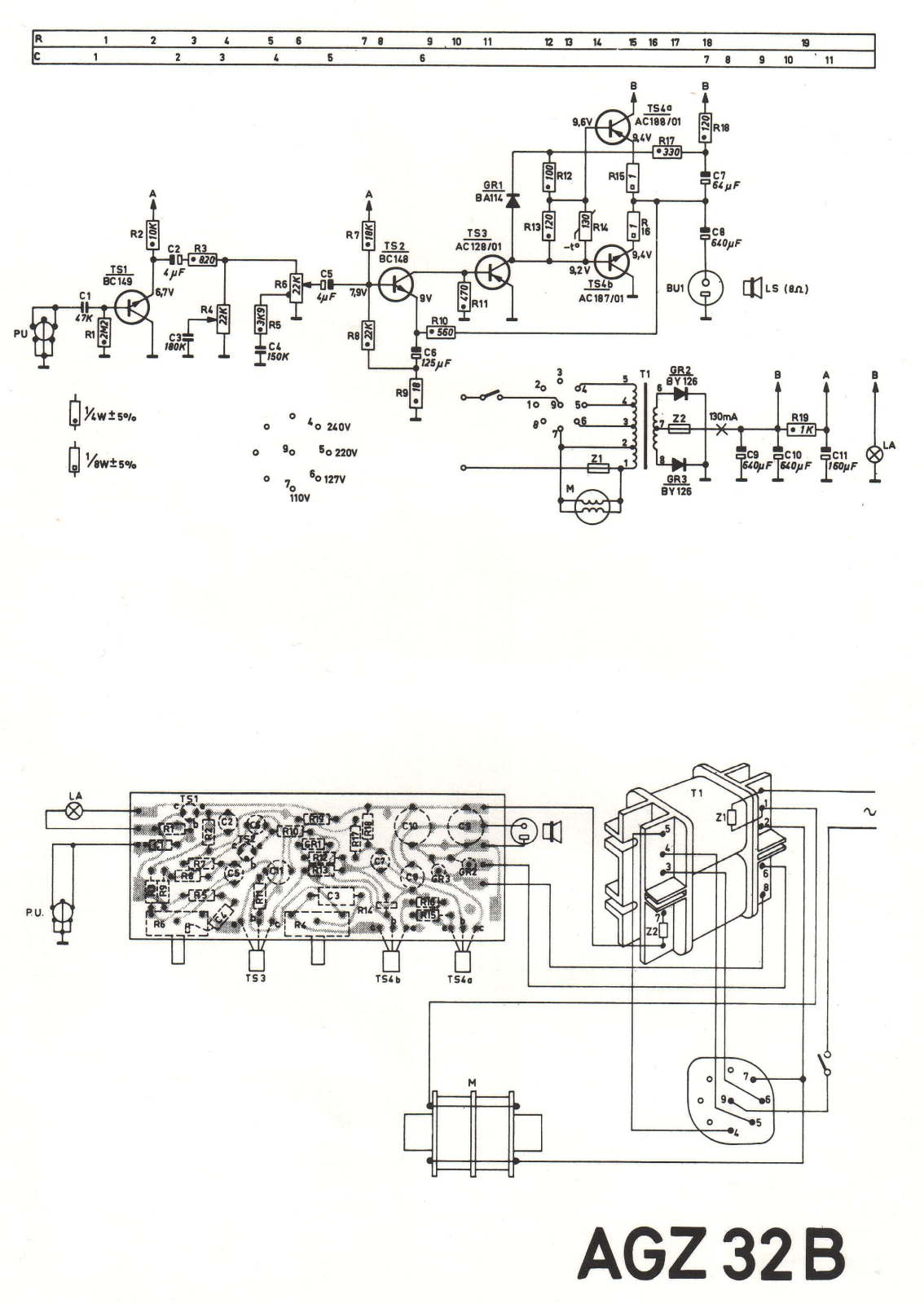 Philips AGZ32b Schematic