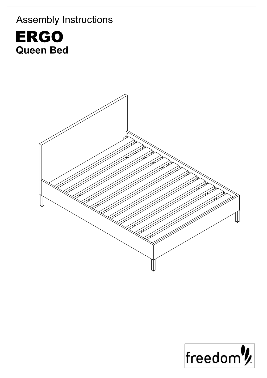 Freedom Ergo Queen bed Assembly Instruction