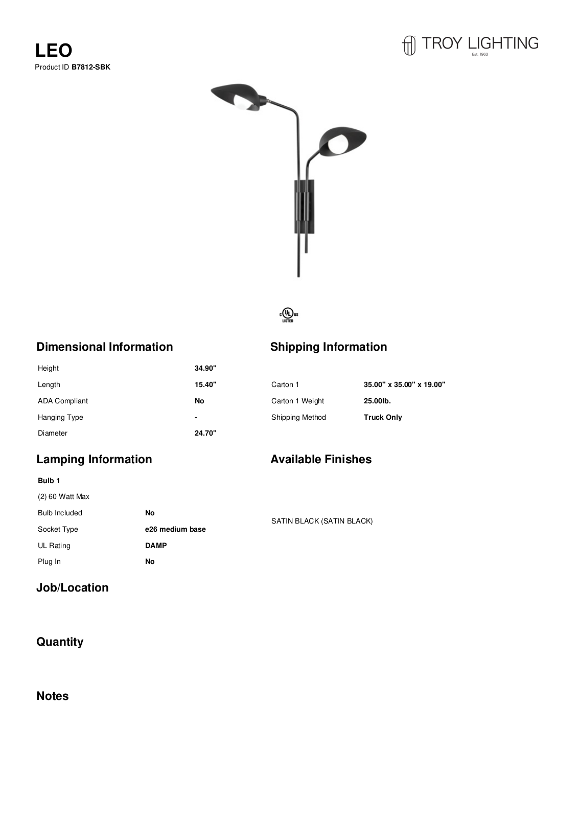 Joss & Main SBVQ1445 Specifications - ManualMachine.com