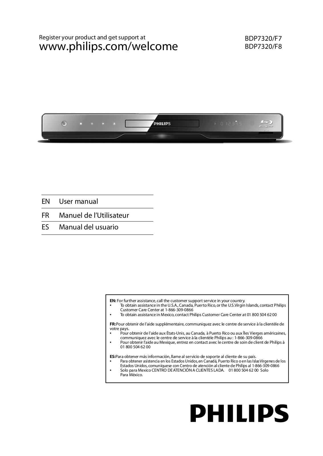 Philips BDP7320/F7, BDP7320/F8 User Manual