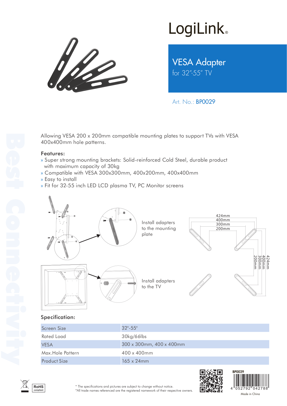 LOGILINK BP0029 Datasheet - ManualMachine.com