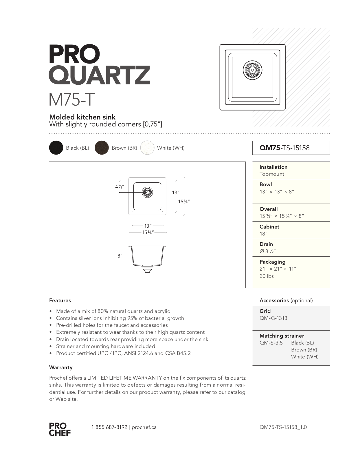 Julien QM75-TS-15158 User Manual