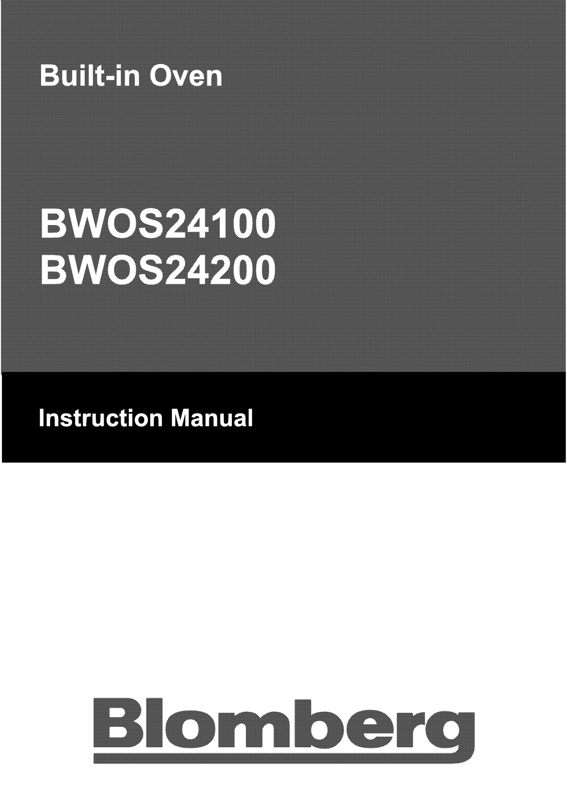 Blomberg BWOS24100, BWOS24200 User Manual