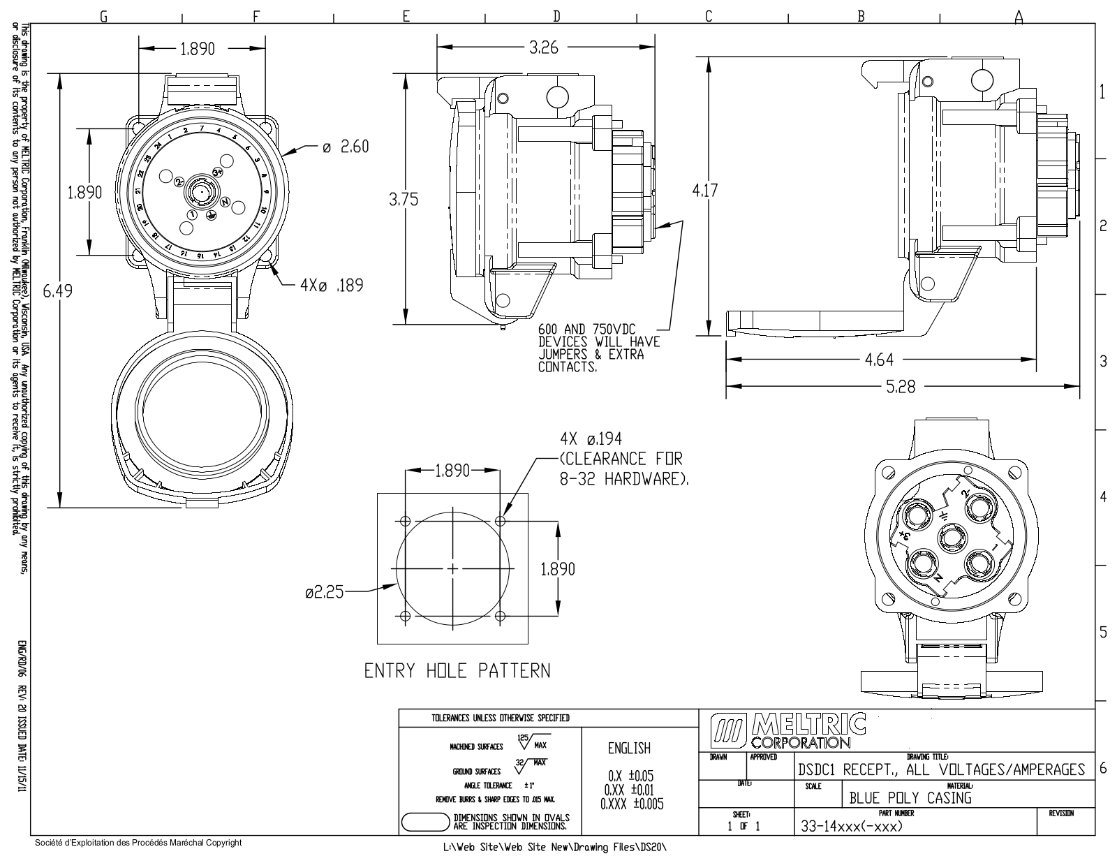 Meltric 33-14xxx Reference Drawing