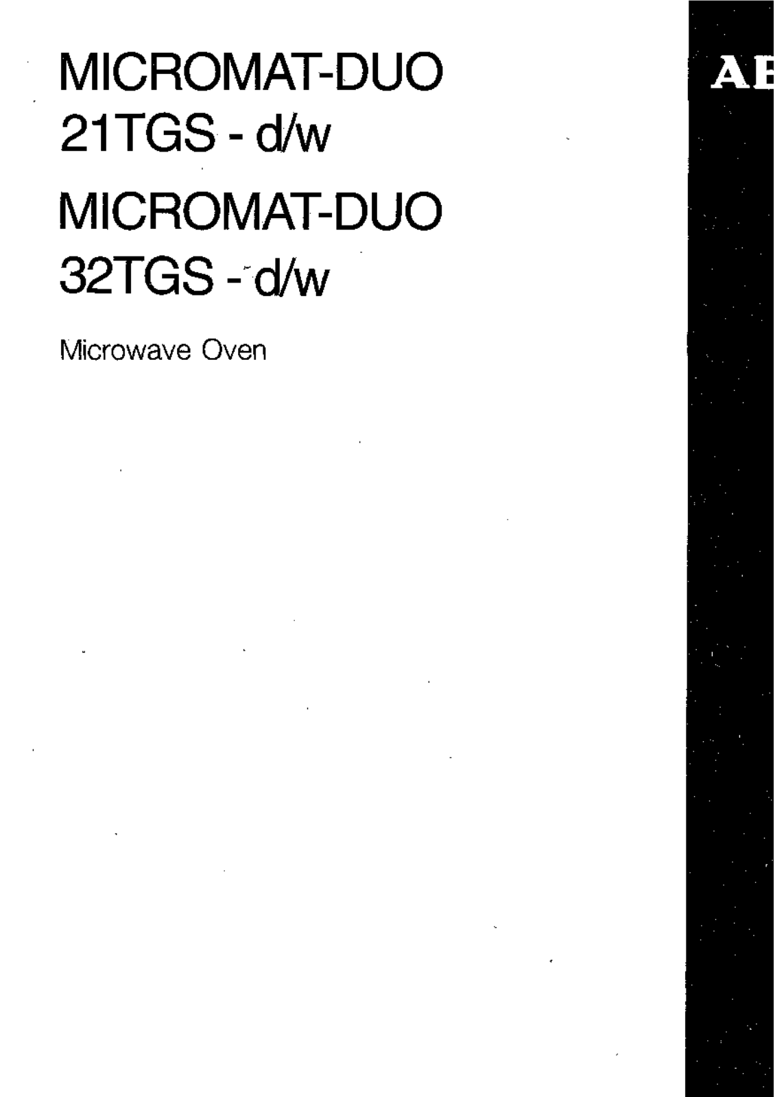 AEG-Electrolux MCDUO32TGS-W-GB User Manual