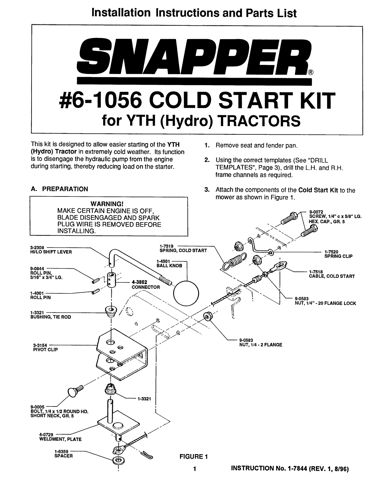 Snapper 6-1056 User Manual