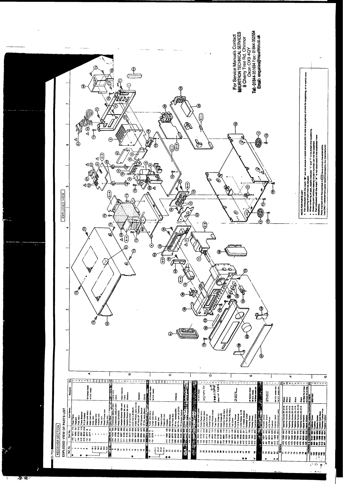 Denon UDRA-70, UDR-70, UCD-70 Schematic Diagram 4