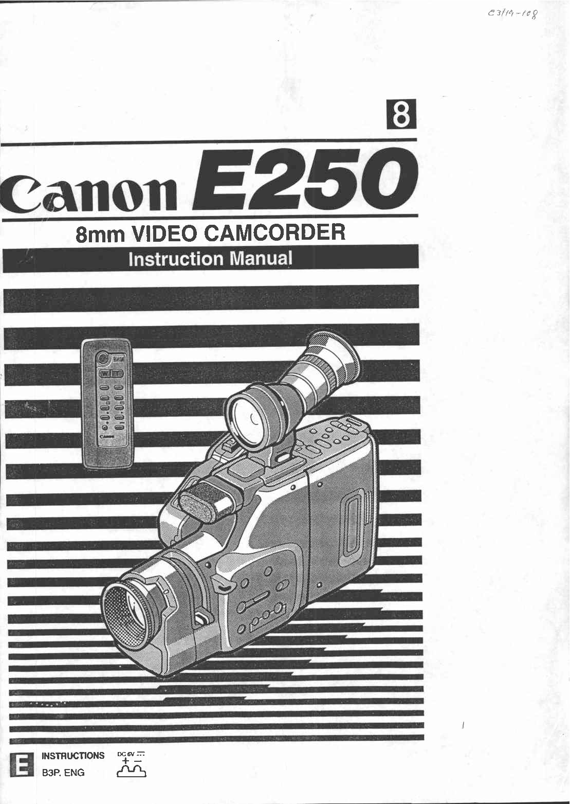 Canon E 250 User Manual