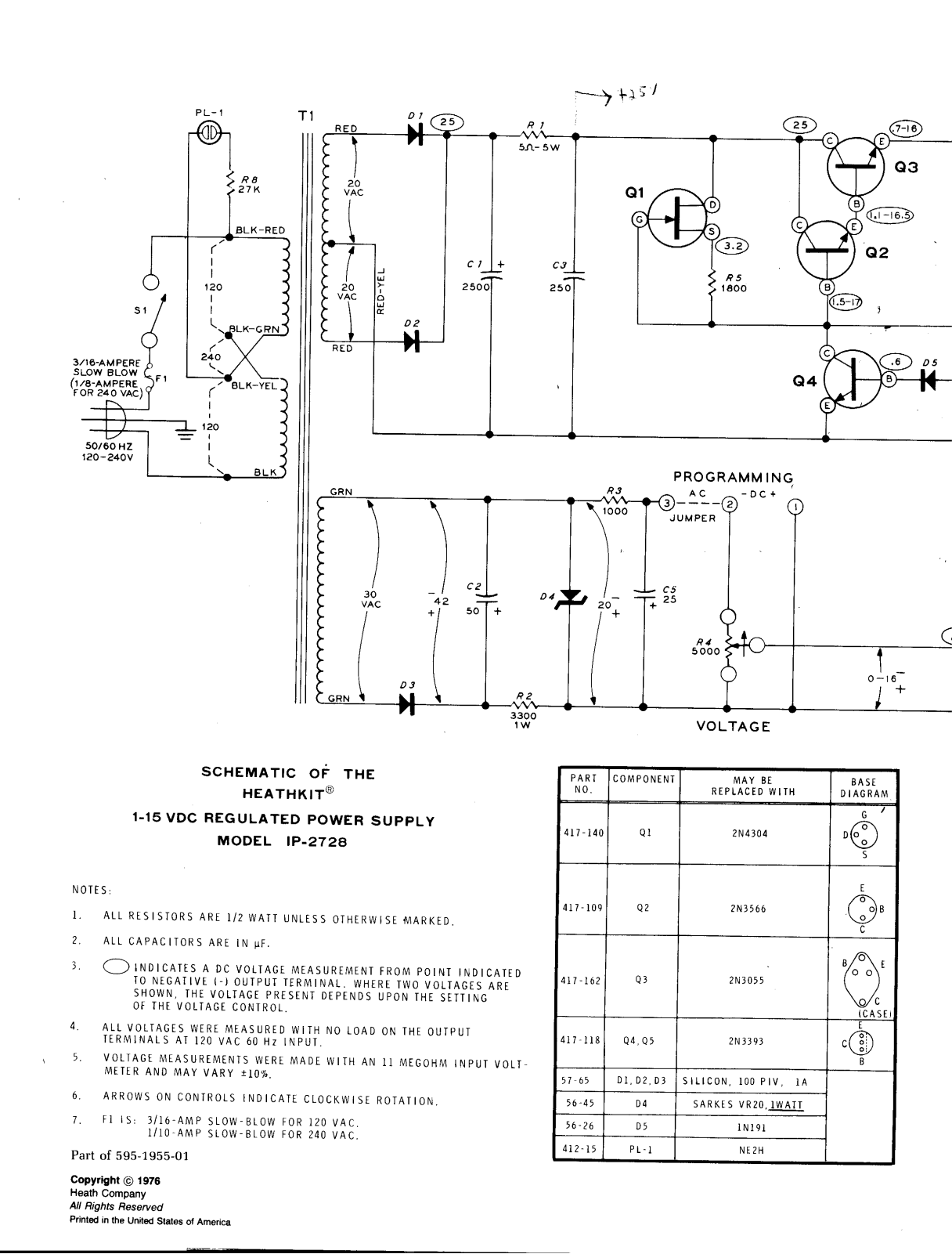 Heath Company IP-2728 Schematic