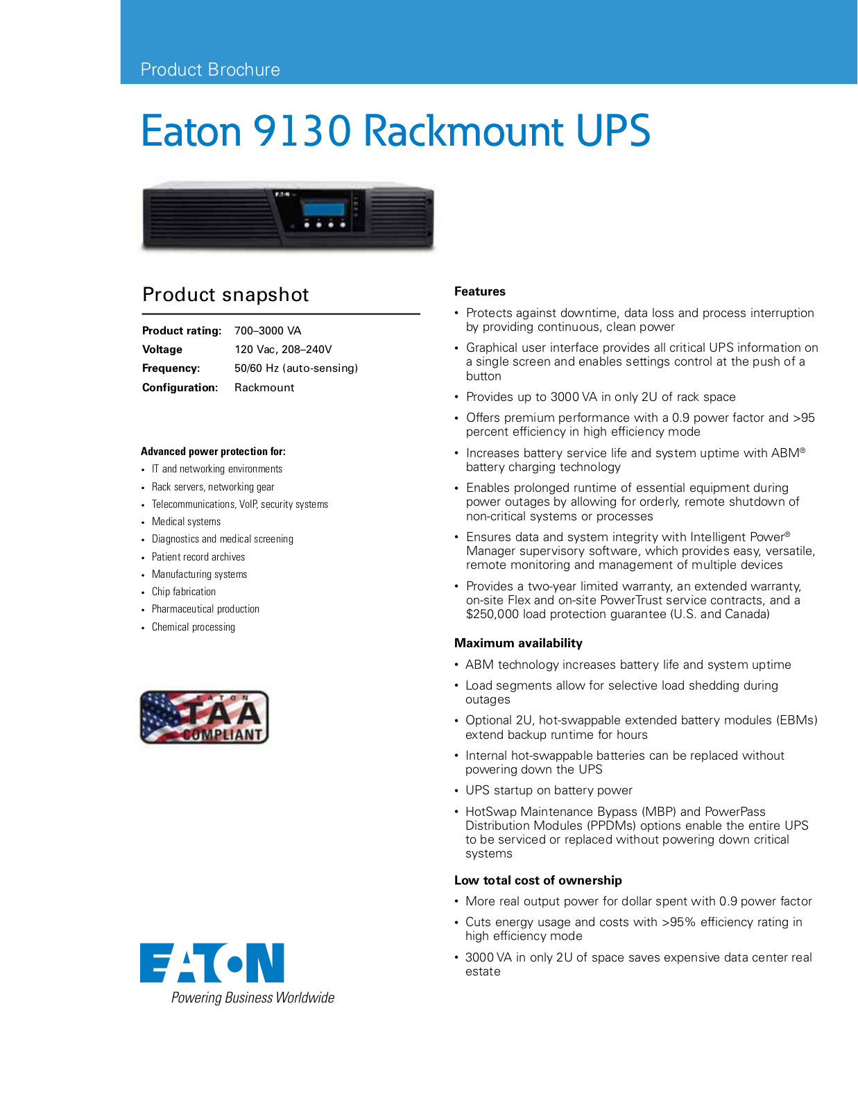 Eaton 103006455-6591 Product Data Sheet