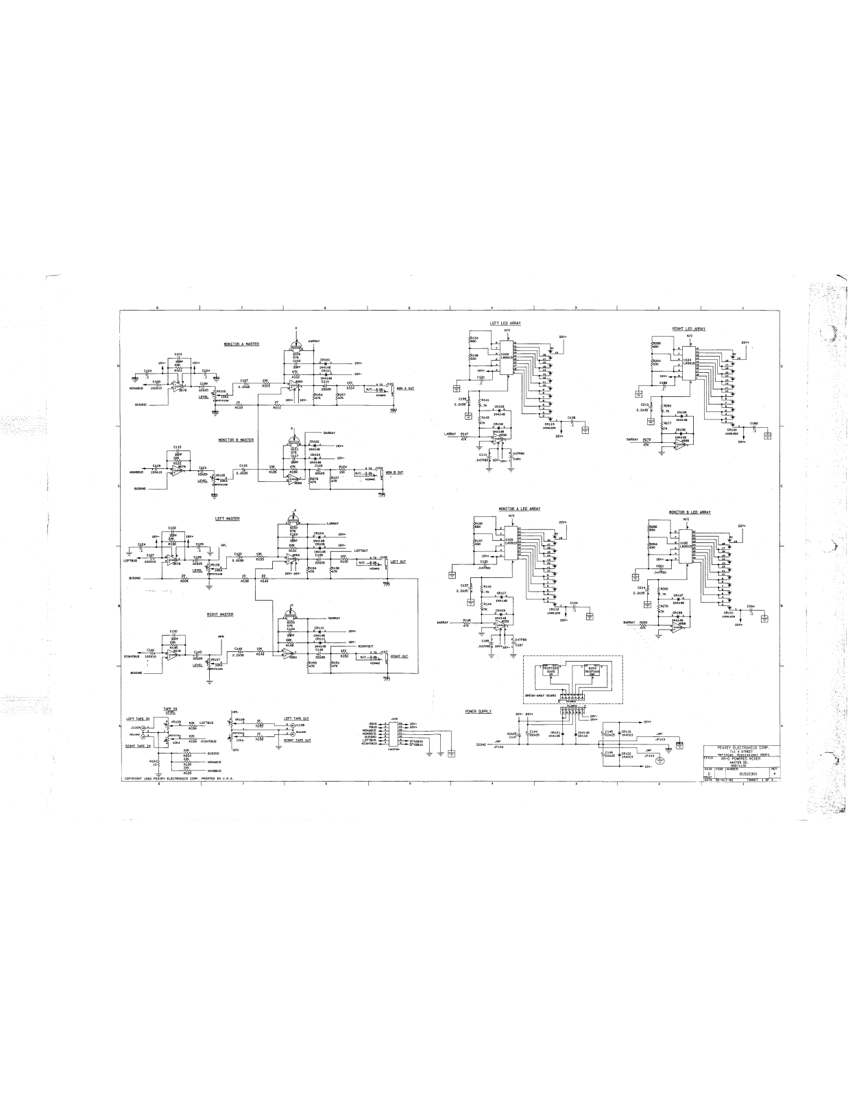 Peavey xr800xr, 1200d Schematic