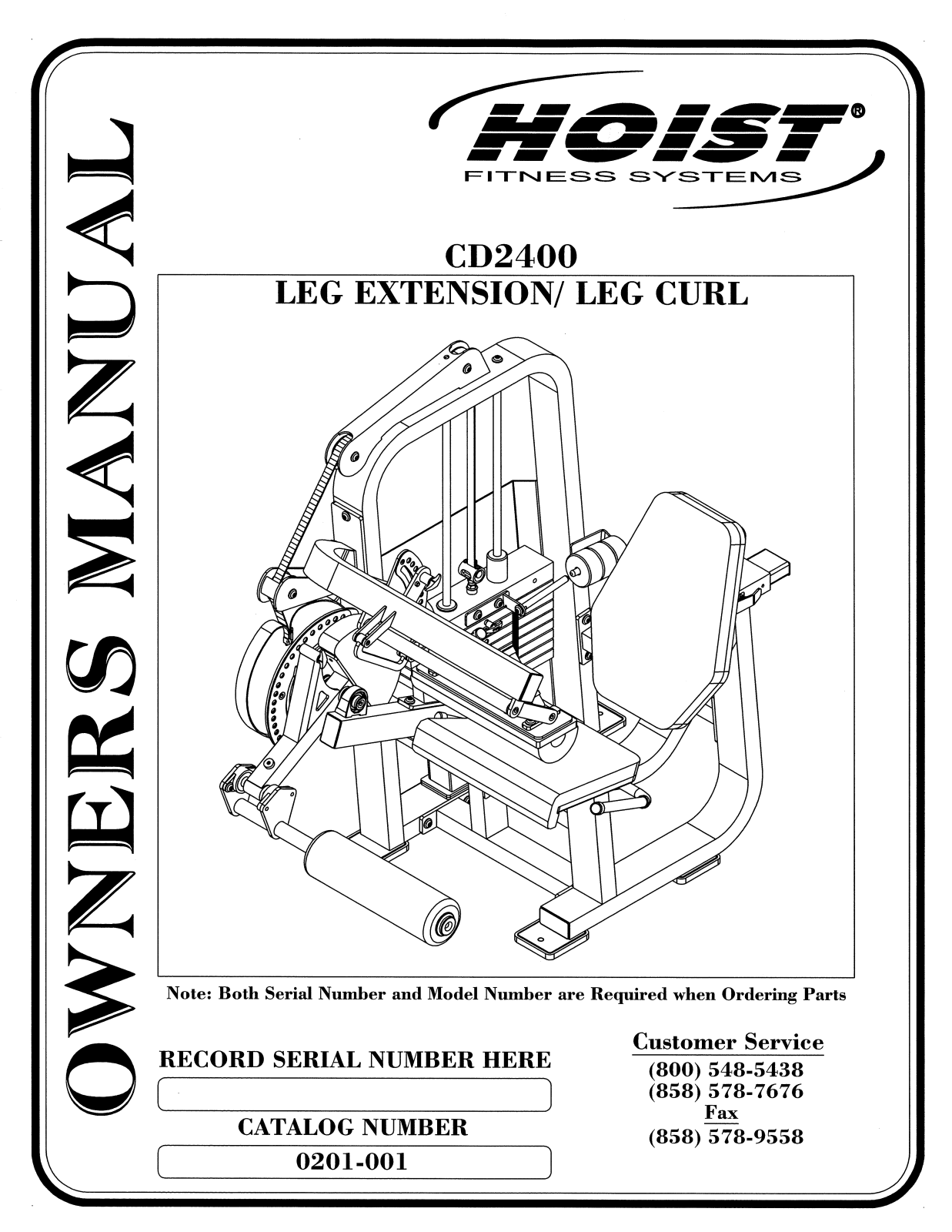 Hoist Fitness CD2400 User Manual