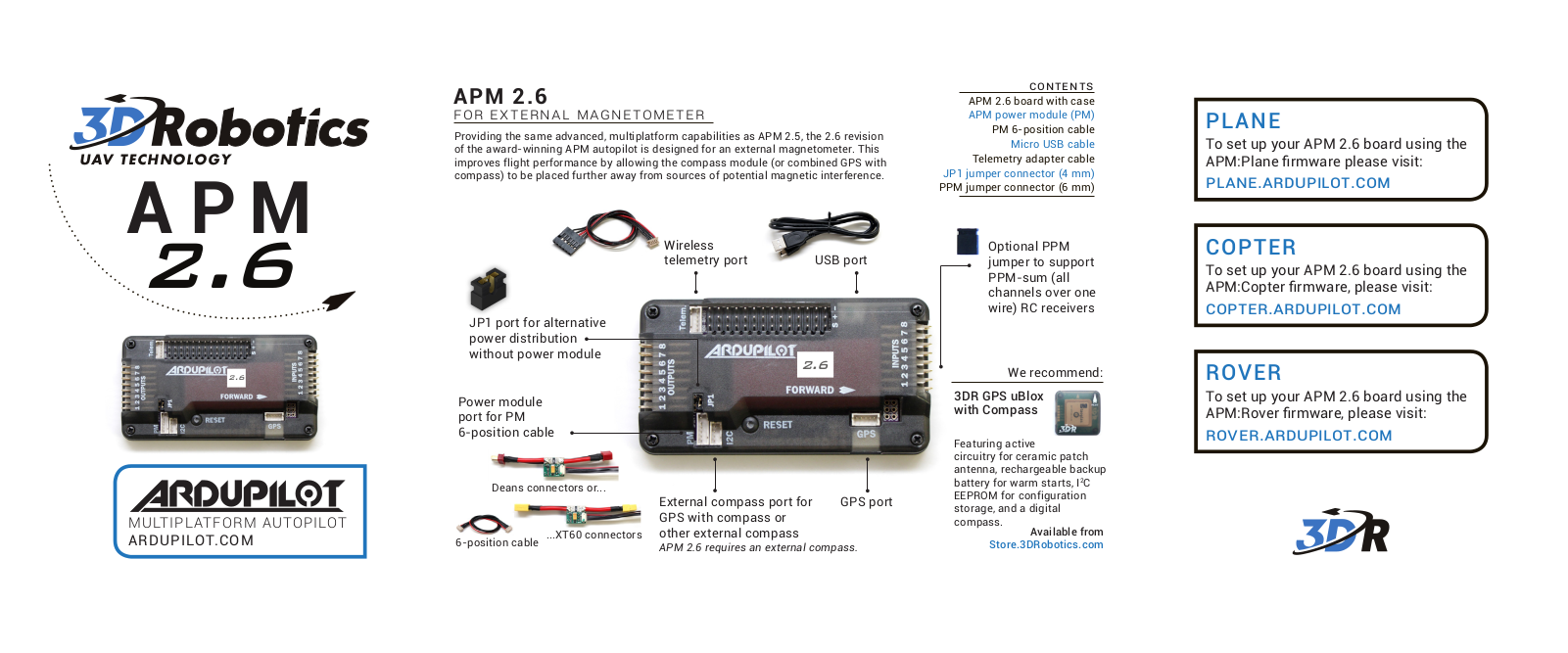 3D Robotics APM 2.6 Autopilot User Manual