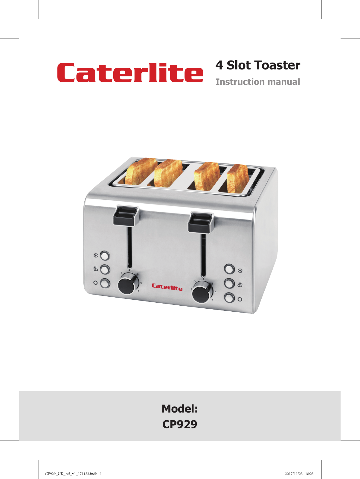 Caterlite CP929 User Manual - ManualMachine.com