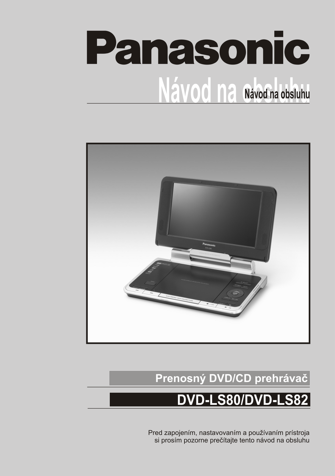 Panasonic DVD-LS82, DVD-LS80 User Manual