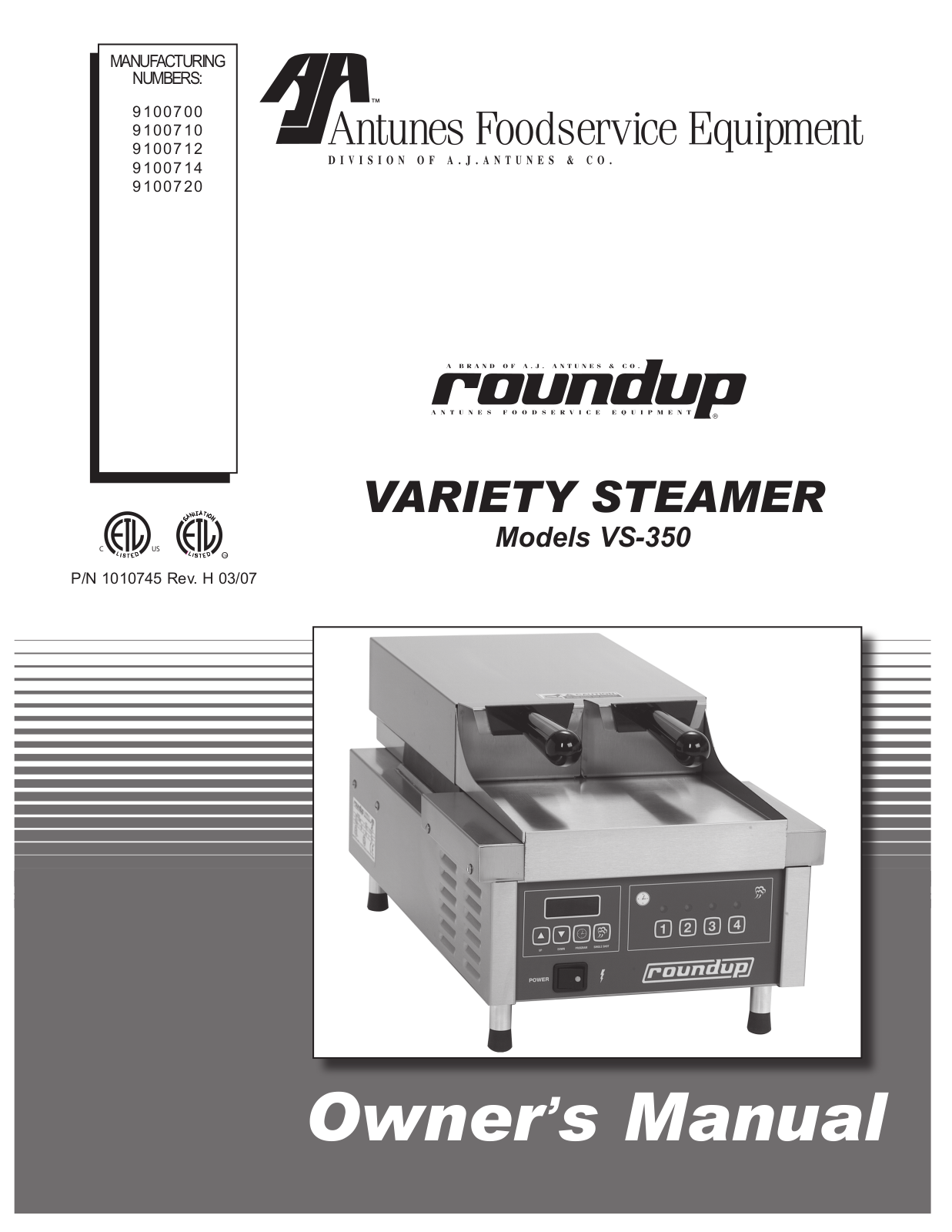 Antunes, AJ VS-350 User Manual