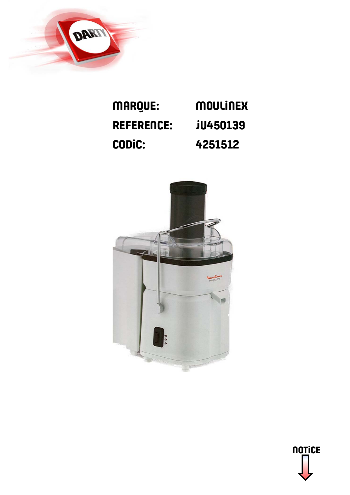 Moulinex JU450139 User Manual