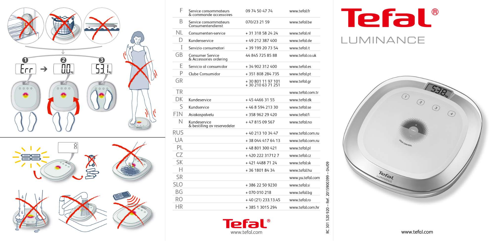 TEFAL PP8043A9, PP8043B9 Instruction Manual