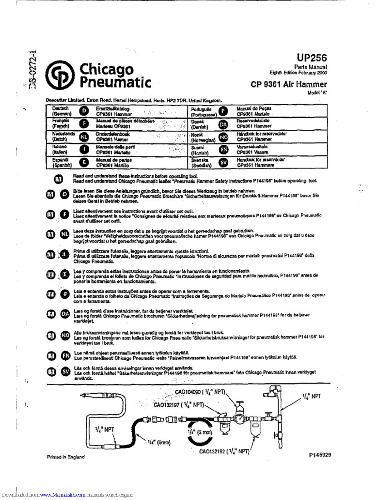 Chicago Pneumatic CP 9361 Air Scribe User Manual