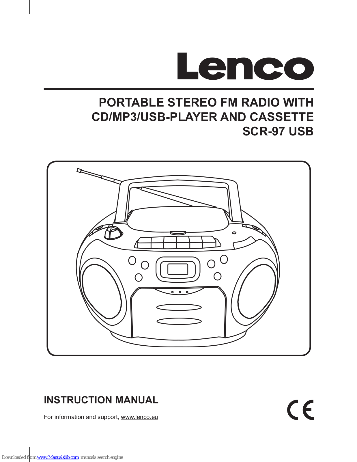 LENCO SCR-97 Kids Instruction Manual