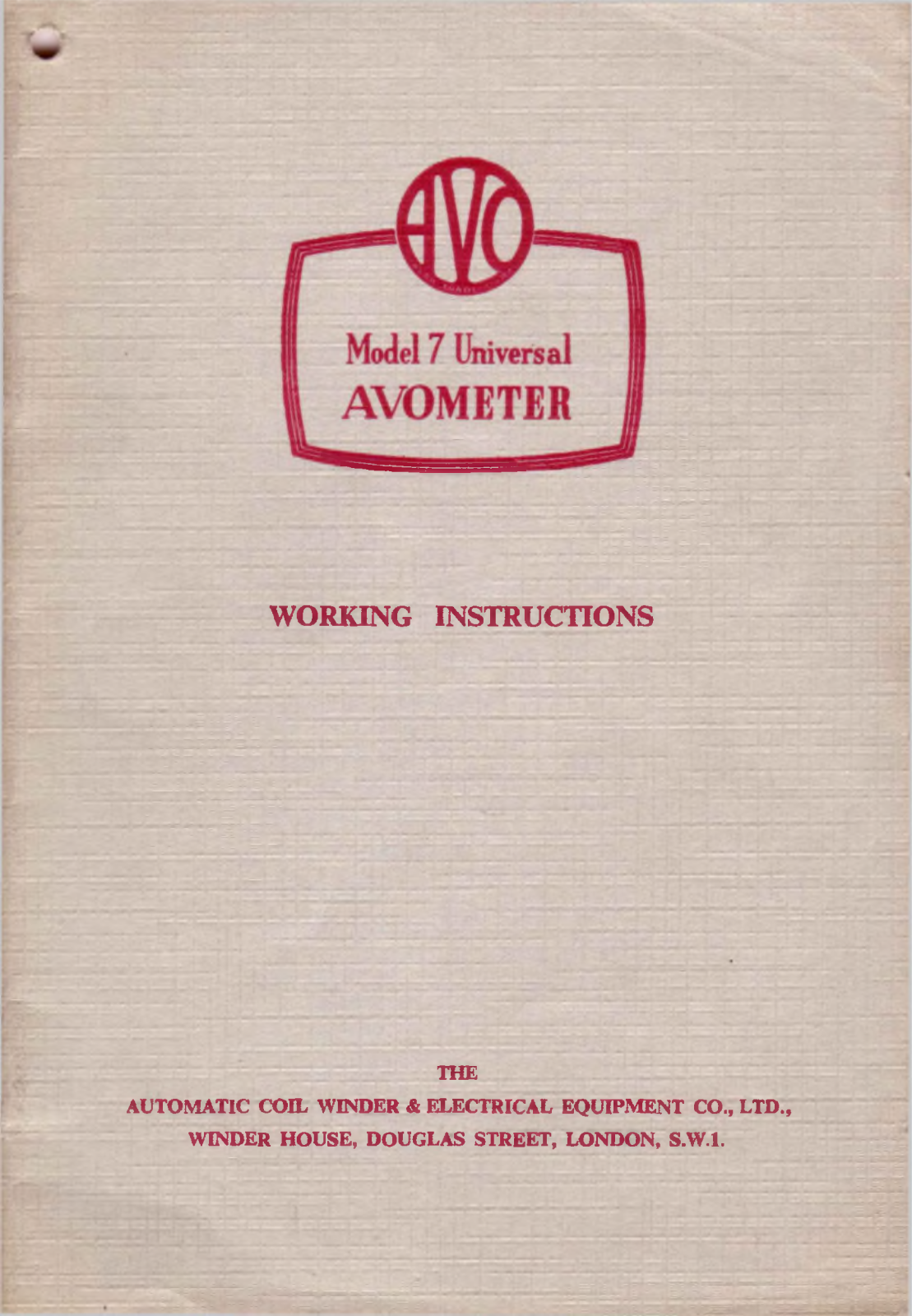 AVO Avometer 7 Service manual