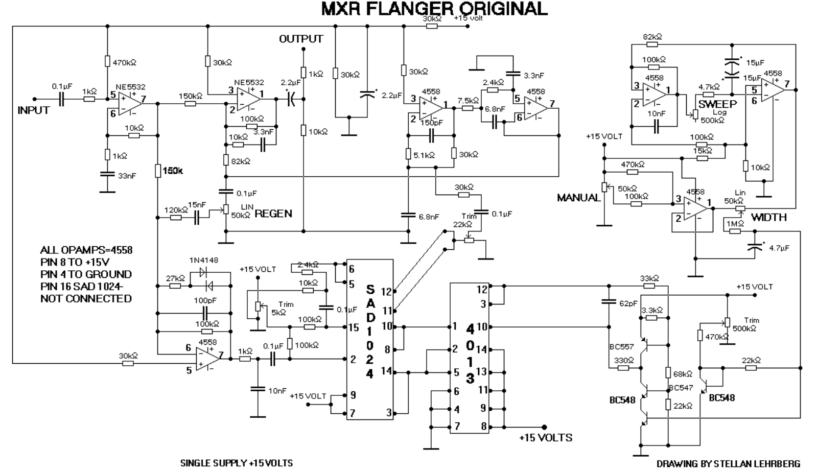 MXR m 117r flanger schematic