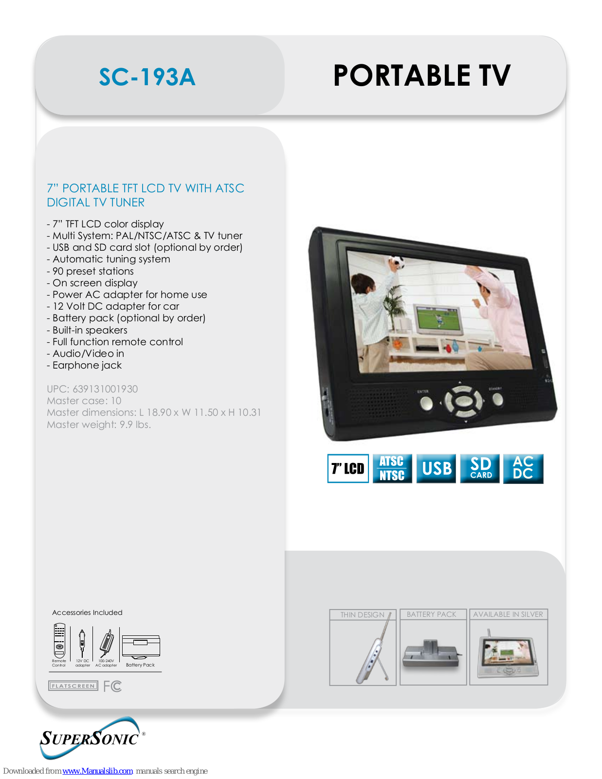 Supersonic SC-193A Specifications