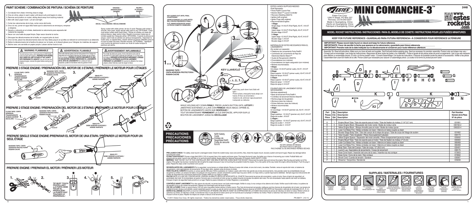 ESTES Mini Comanche 3 User Manual