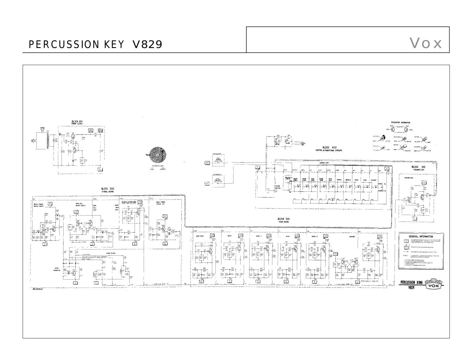 Vox v829 schematic